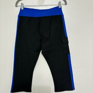 iLoveSia Black and Blue Capris Leggings Size XL NWT